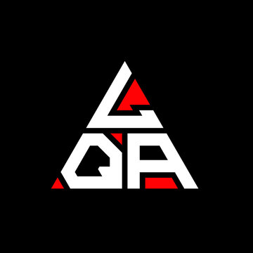 LQA triangle letter logo design with triangle shape. LQA triangle logo design monogram. LQA triangle vector logo template with red color. LQA triangular logo Simple, Elegant, and Luxurious Logo. LQA 