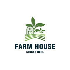 Farm house logo template on modern style