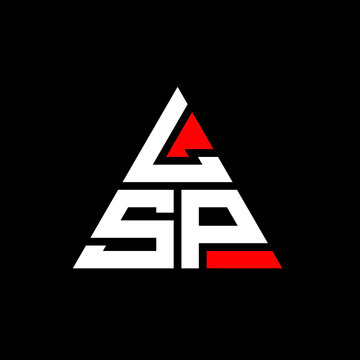 LSP triangle letter logo design with triangle shape. LSP triangle logo design monogram. LSP triangle vector logo template with red color. LSP triangular logo Simple, Elegant, and Luxurious Logo. LSP 