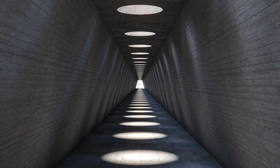 Naklejka premium abstract architecture, long tunnel