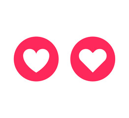 Like button. Heart Like social media vector icon