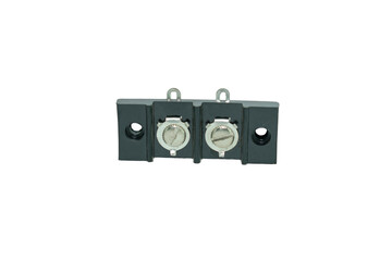 Two wire screw terminal connector strip for audio system