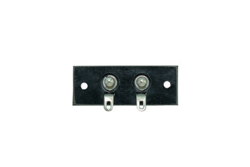 Two wire screw terminal connector strip for audio system