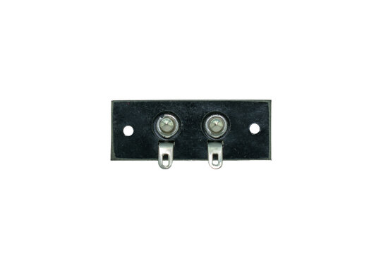 Two wire screw terminal connector strip for audio system