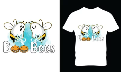 Fotobehang boo bees t shirt design  © MD