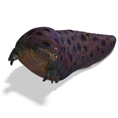 3D-illustration of a extinct dinosaur worm. isolated rendering object