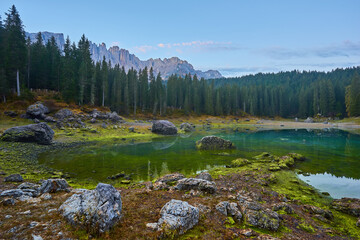Carezza lake, Val di fassa, Dolomites, Alps
