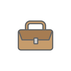 Suitcase outline colored icon. Elements of Business illustration line colored icon. Signs and symbols can be used for web, logo, mobile app, UI, UX