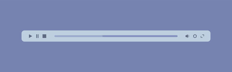 Multimedia player bar. Minimized audio video player control panel. © o_a