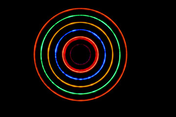soft lights trails with multicolored LED