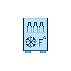 creative refrigerator freezer icon vector