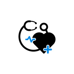 Medical heart beat medical icon