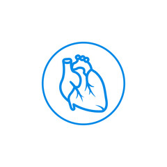 Obraz premium Human heart organ icon vector