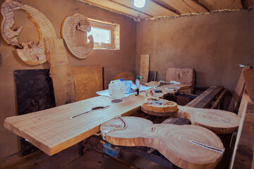 An empty carpentry workshop