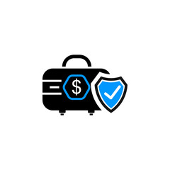 Obraz premium Business insurance safety bag icon