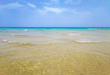 Avola (Sicilia, Italy) - A little marine city with awesome golden beach, in province of Syracuse, island of Sicily. Here a view during the summer.