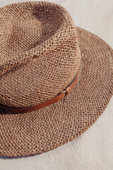 Close up of a farmers sun hat