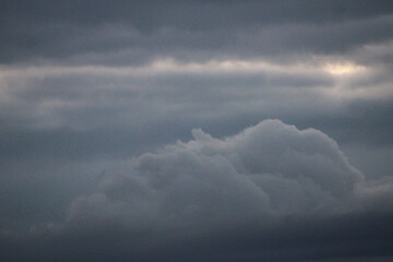 Dreary Gray Morning Sky with Clouds