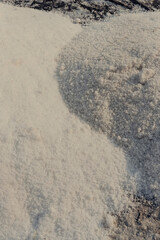 Close up of fine grain salt