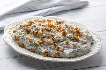 Cherkes tavugu - Chicken on the Circassian In Walnut Sauce (Turkish name; Cerkez tavugu)