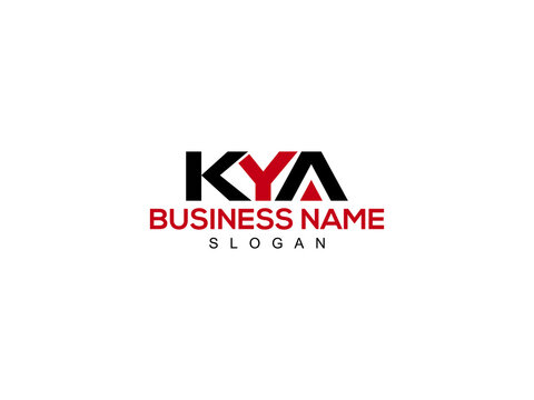 Alphabet KYA Logo Letter Vector For Business
