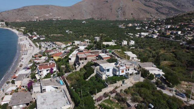 Himare, Albania. Beautiful view of coastline in summer day. Nature, Holidays