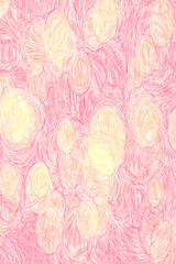 Pink hand painted backdrop background. Pencil or watercolor, abstract texture on white paper. Monochrome. Place for your text.