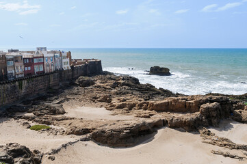 City view of Essaouira / City view of Essaouira with Atlantic Ocean, Morocco, Africa.