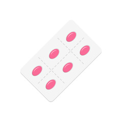 Blister Pack Pills Flat Vector Icon