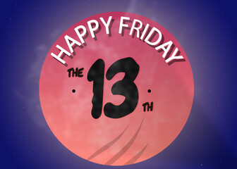 Friday the 13th calendar illustration