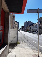 Obraz premium Calle principal de Guitiriz, Galicia