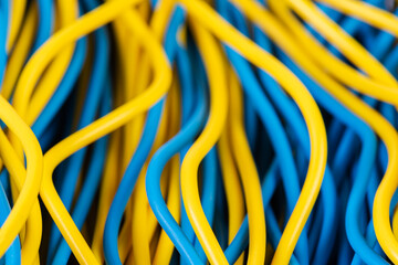 Electrical computer cable cord close-up