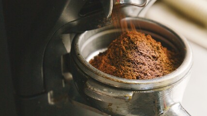Coffee being ground