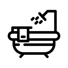 bathtub icon or logo isolated sign symbol vector illustration - high quality black style vector icons

