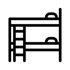 bunk bed icon or logo isolated sign symbol vector illustration - high quality black style vector icons

