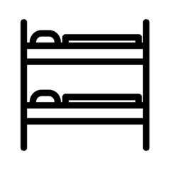 bunk bed icon or logo isolated sign symbol vector illustration - high quality black style vector icons

