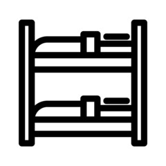 bunk bed icon or logo isolated sign symbol vector illustration - high quality black style vector icons
