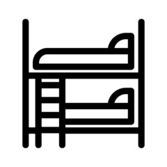 bunk bed icon or logo isolated sign symbol vector illustration - high quality black style vector icons

