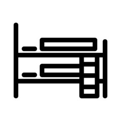 bunk bed icon or logo isolated sign symbol vector illustration - high quality black style vector icons
