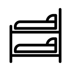 bunk bed icon or logo isolated sign symbol vector illustration - high quality black style vector icons

