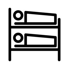bunk bed icon or logo isolated sign symbol vector illustration - high quality black style vector icons
