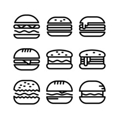 burger icon or logo isolated sign symbol vector illustration - high quality black style vector icons
