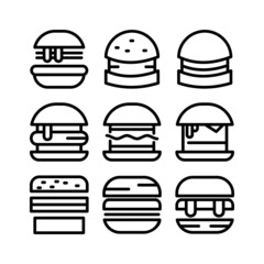 burger icon or logo isolated sign symbol vector illustration - high quality black style vector icons
