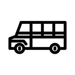 bus icon or logo isolated sign symbol vector illustration - high quality black style vector icons
