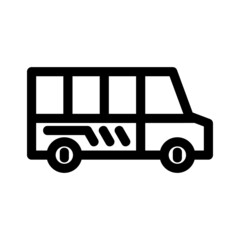 bus icon or logo isolated sign symbol vector illustration - high quality black style vector icons
