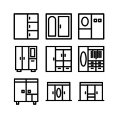 closet icon or logo isolated sign symbol vector illustration - high quality black style vector icons
