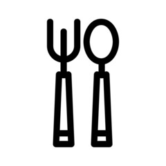 cutlery icon or logo isolated sign symbol vector illustration - high quality black style vector icons
