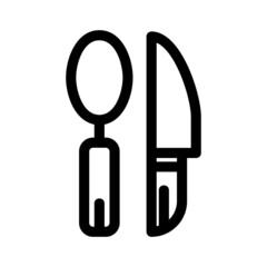 Obraz premium cutlery icon or logo isolated sign symbol vector illustration - high quality black style vector icons 