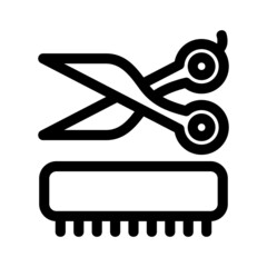 hairdressing icon or logo isolated sign symbol vector illustration - high quality black style vector icons
