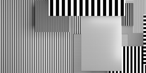 black and white straight lines intersecting complex class abstract background 3d illustration